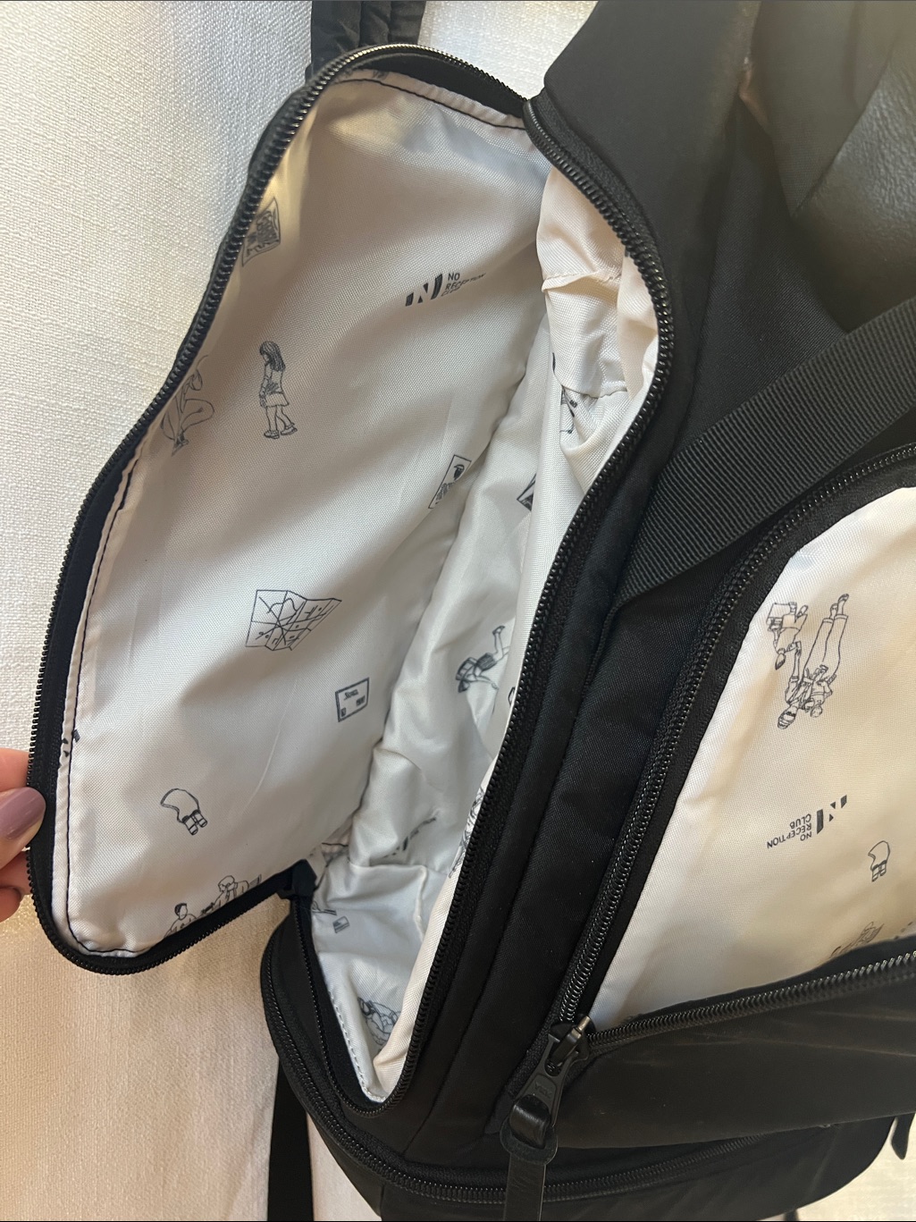 No Reception Club The Getaway Travel Backpack With Compartments Black — image 5 of 8